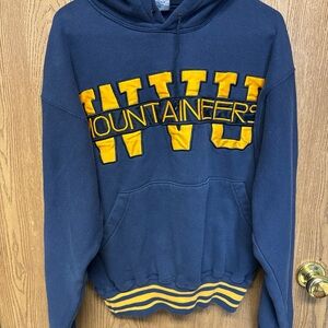 Vintage 90’s LEGENDS Athletic WVU Mountaineers Embroidered Hoodie USA Made XL